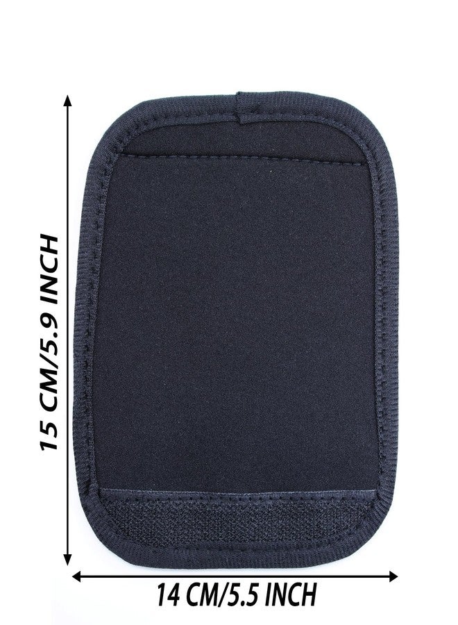 AUXBC Luggage Handle Wraps, Soft Travel Bag Handle Cover, Padded Handle Grip, Suitcase Tags Identifiers for Travel Accessories, Black, 2Pcs - Image 2
